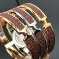 18K Olympe Light Brown Hermes Bracelet