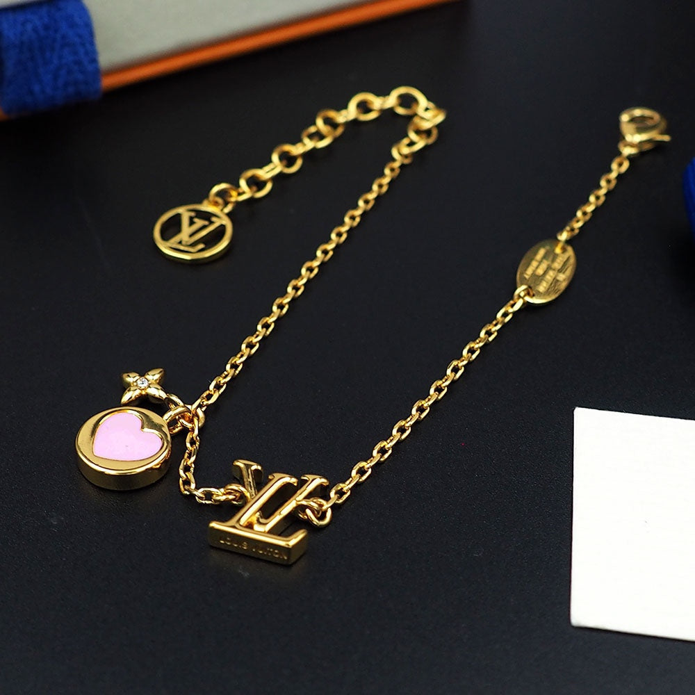 18K Louis Vuitton Iconic Pink Heart Bracelet