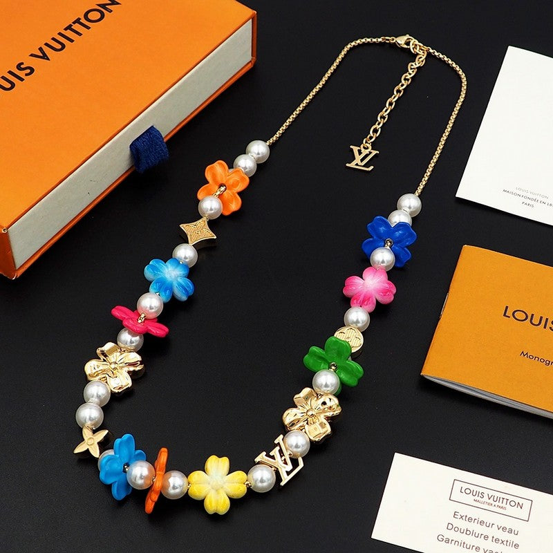 18K Louis Vuitton Surfin' Flower Necklace